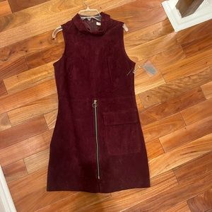 NWT Maroon suede Dress